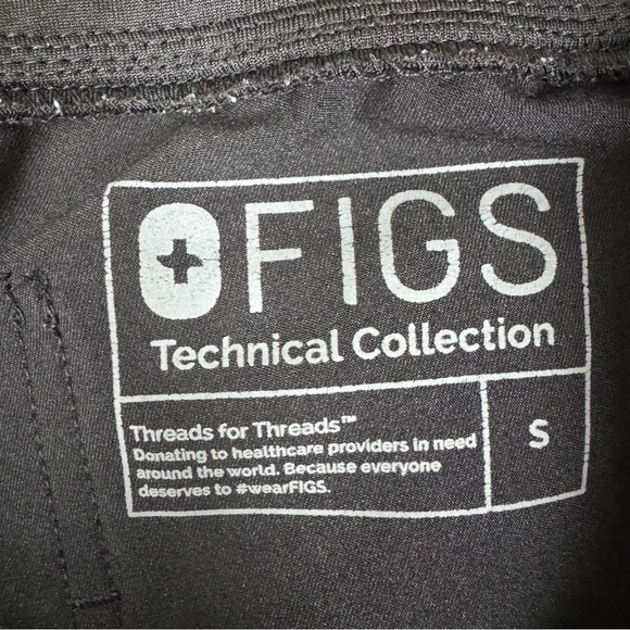 Figs Jogger Scrub Pants Womens Medium Black Zamora Medical Nurse Dental Health - Picture 4 of 14